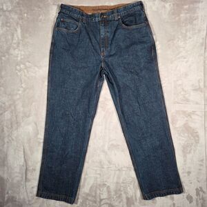 Duluth Flex Ballroom Jeans Men’s 36x30 Dark Wash Relaxed Workwear Denim